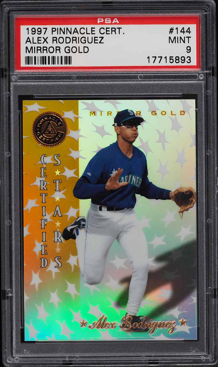 1997 Pinnacle Certified Mirror Gold Alex Rodriguez #144 PSA 9 MINT