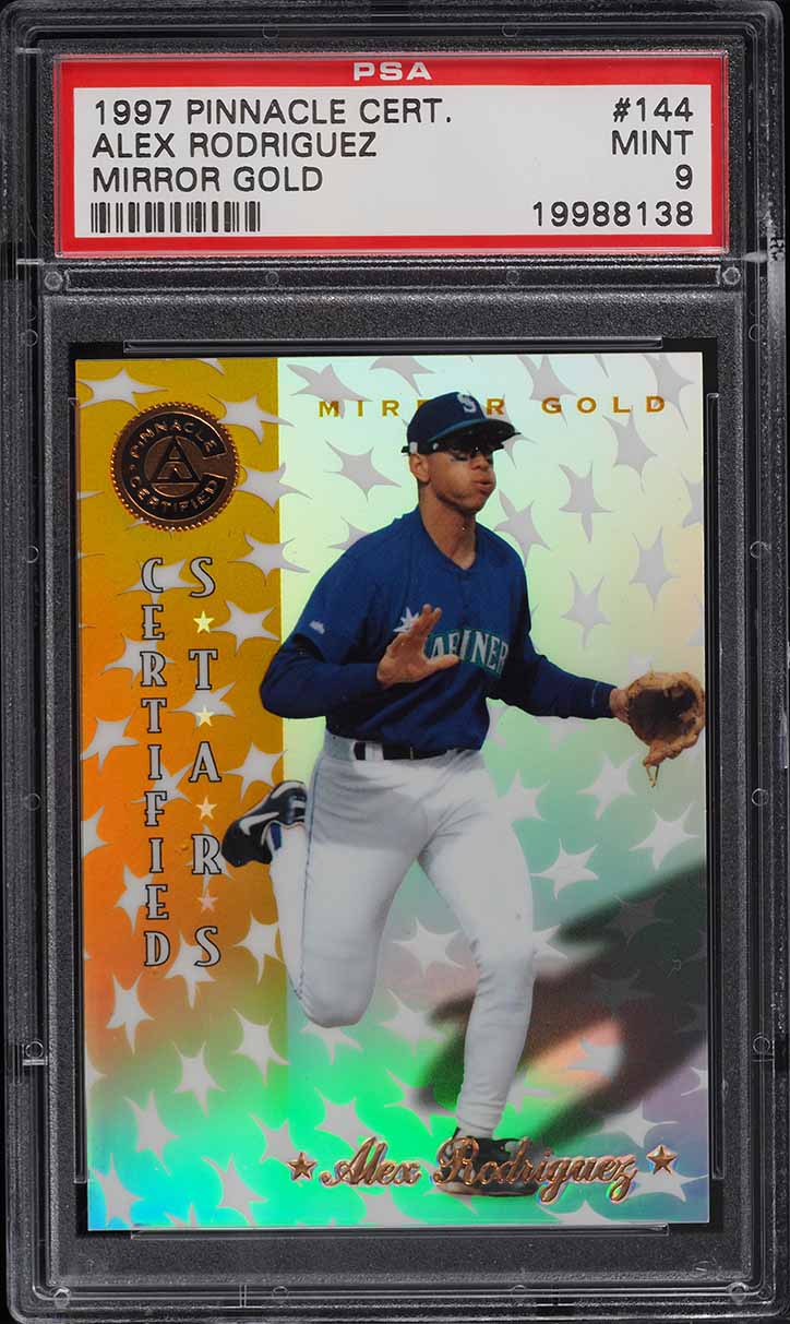 1997 Pinnacle Certified Mirror Gold Alex Rodriguez #144 PSA 9 MINT