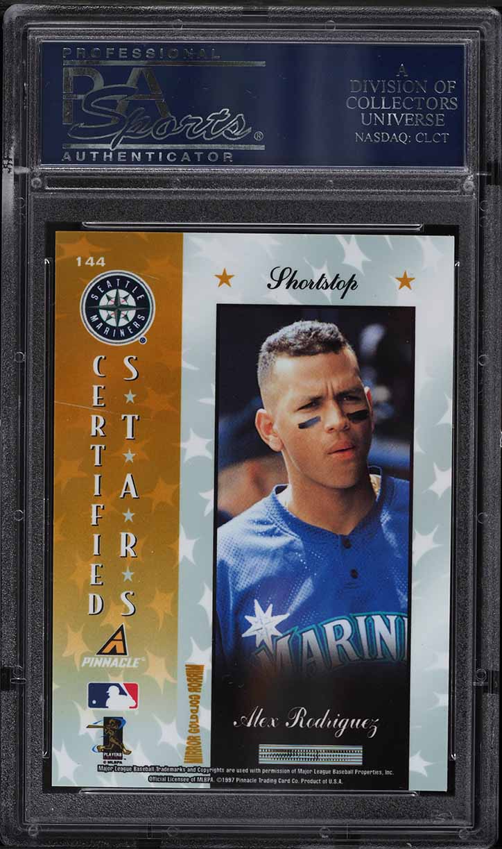 1997 Pinnacle Certified Mirror Gold Alex Rodriguez #144 PSA 9 MINT