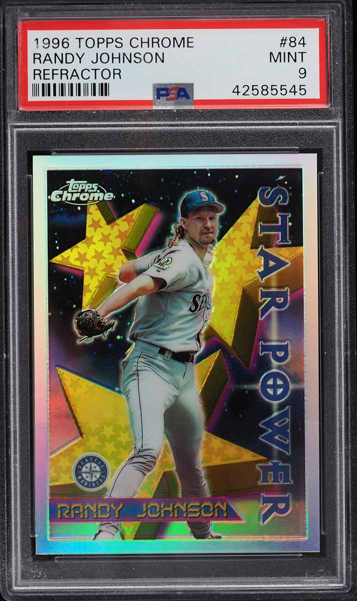 1996 Topps Chrome Refractor Randy Johnson #84 PSA 9 MINT