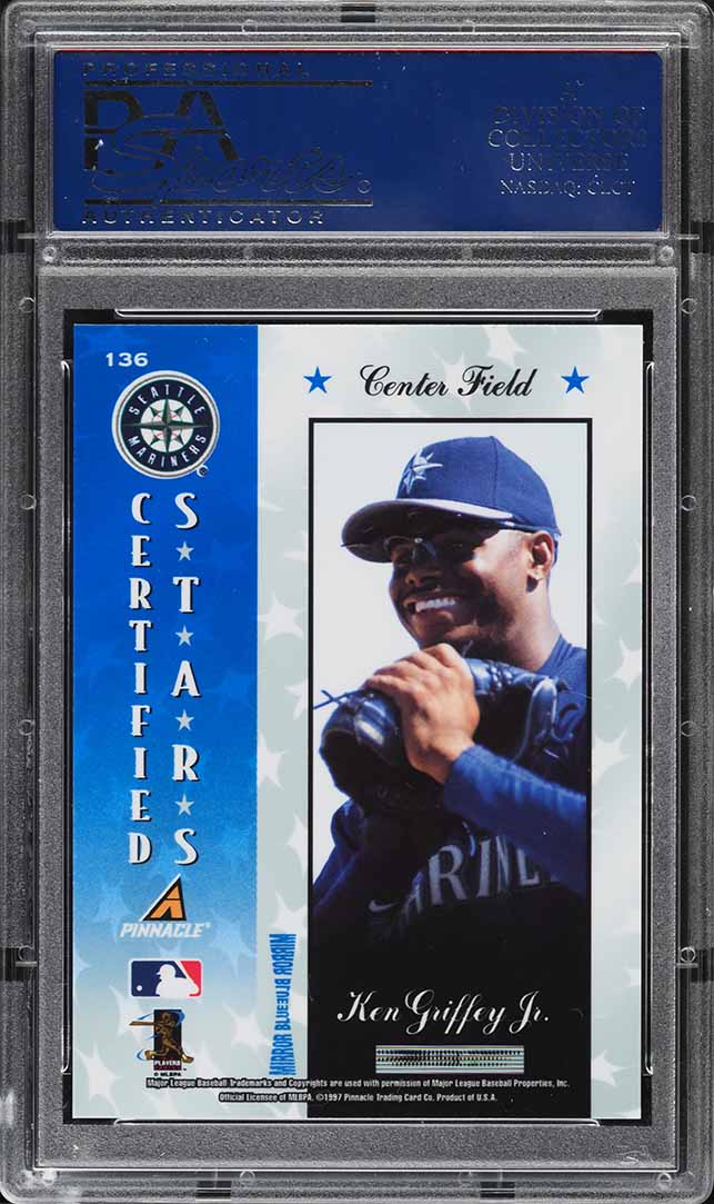 1997 Pinnacle Certified Mirror Blue Ken Griffey Jr. #136 PSA 9