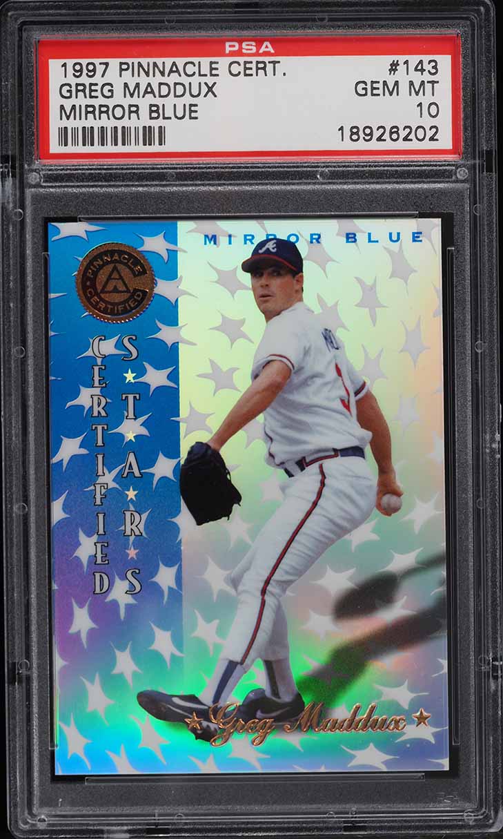 1997 Pinnacle Certified Mirror Blue Greg Maddux #143 PSA 10 GEM MINT