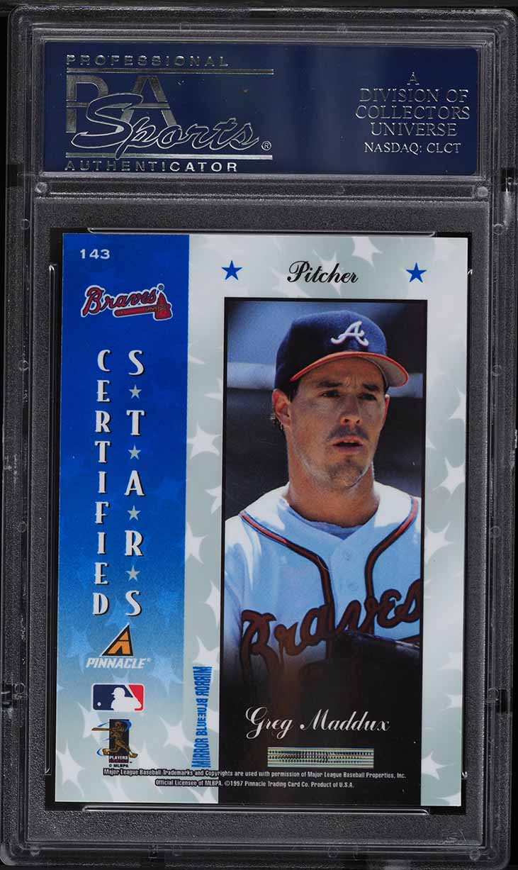 1997 Pinnacle Certified Mirror Blue Greg Maddux #143 PSA 10 GEM MINT