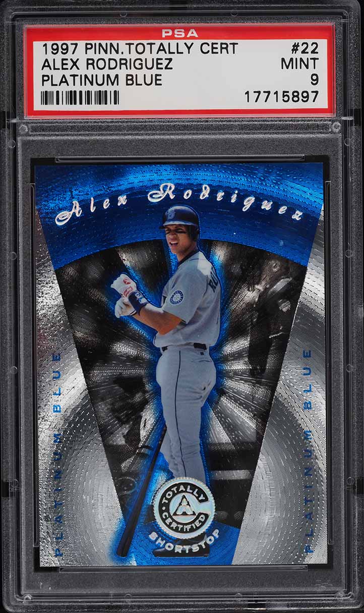 1997 Pinnacle Totally Certified Platinum Blue Alex Rodriguez /1999 #22 PSA 9
