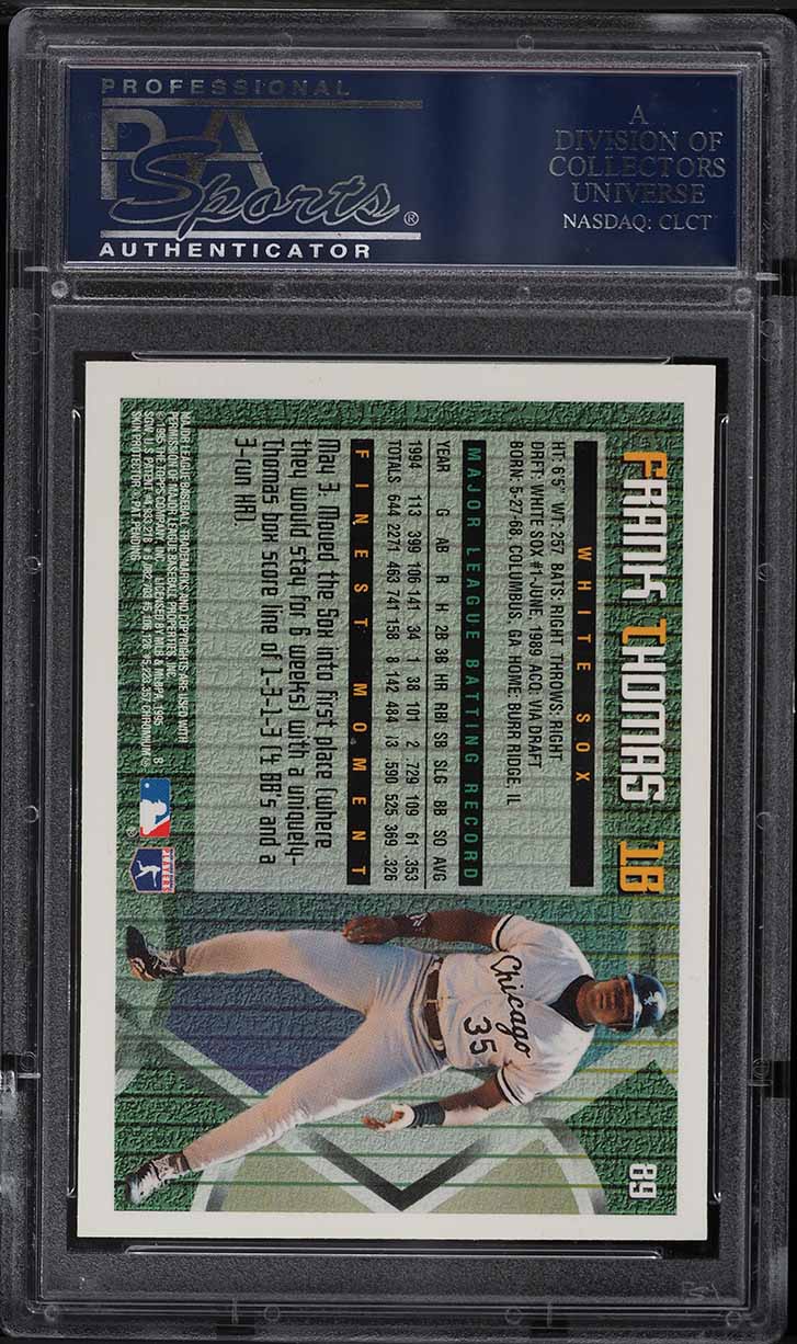 1995 Finest Frank Thomas #89 PSA 10 GEM MINT