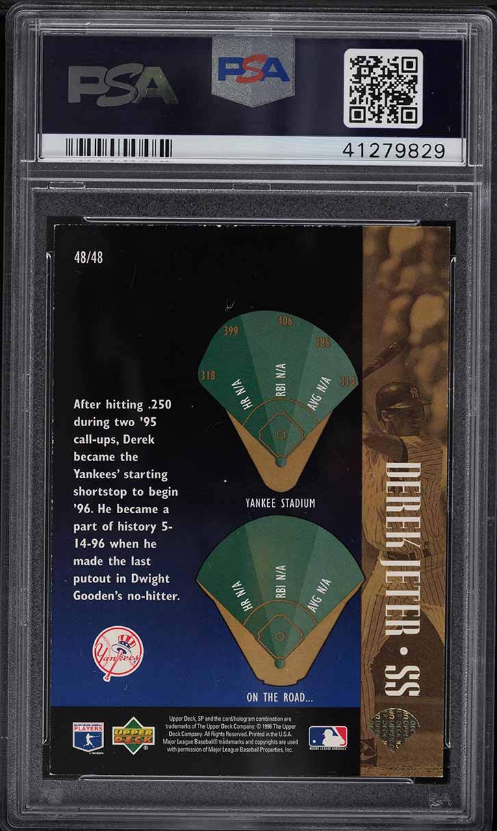 1996 SP Special FX Hologram Derek Jeter ROOKIE #48 PSA 8 NM-MT