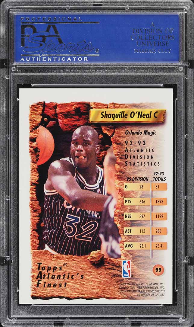 1993 Finest Refractor Shaquille O'Neal #99 PSA 9 MINT