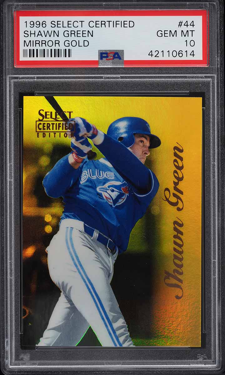1996 Select Certified Mirror Gold Shawn Green #44 PSA 10 GEM MINT