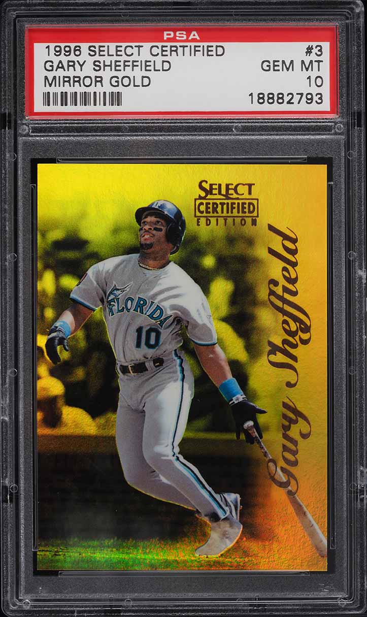 1996 Select Certified Mirror Gold Gary Sheffield #3 PSA 10 GEM