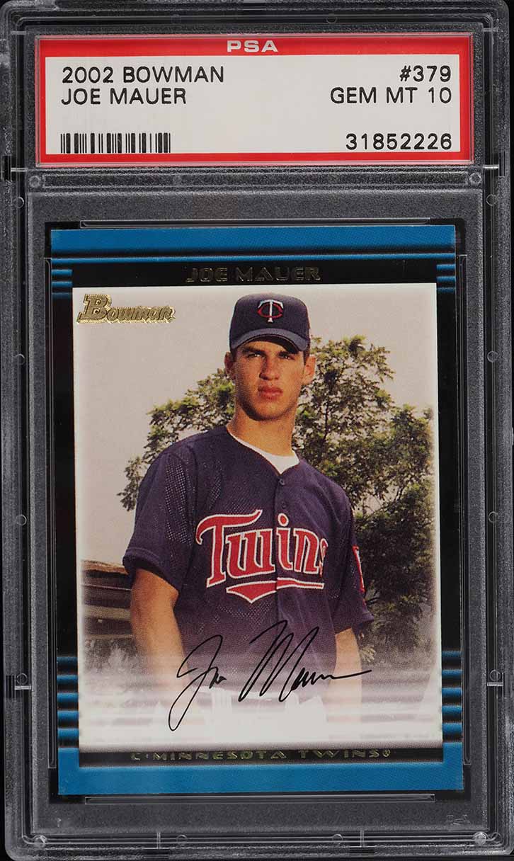 2002 Bowman Joe Mauer ROOKIE RC #379 PSA 10 GEM MINT