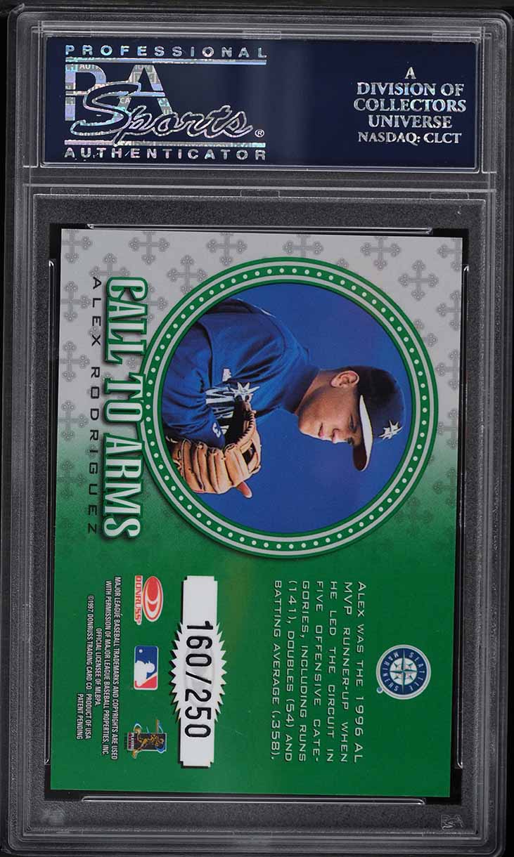 1998 Donruss Crusade Green Alex Rodriguez /250 PSA 9 MINT