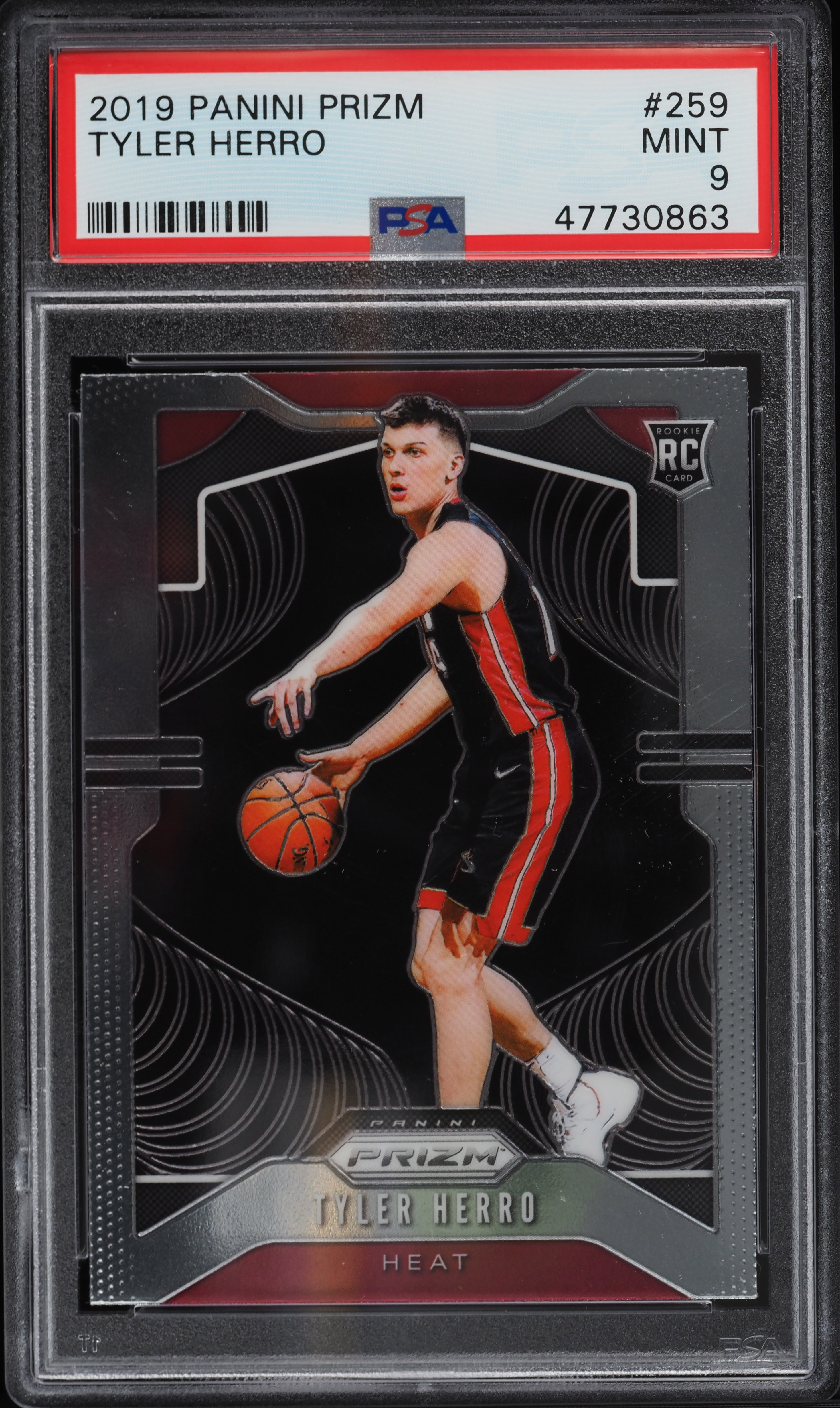 2019 Panini Prizm Tyler Herro ROOKIE RC #259 PSA 9 MINT on