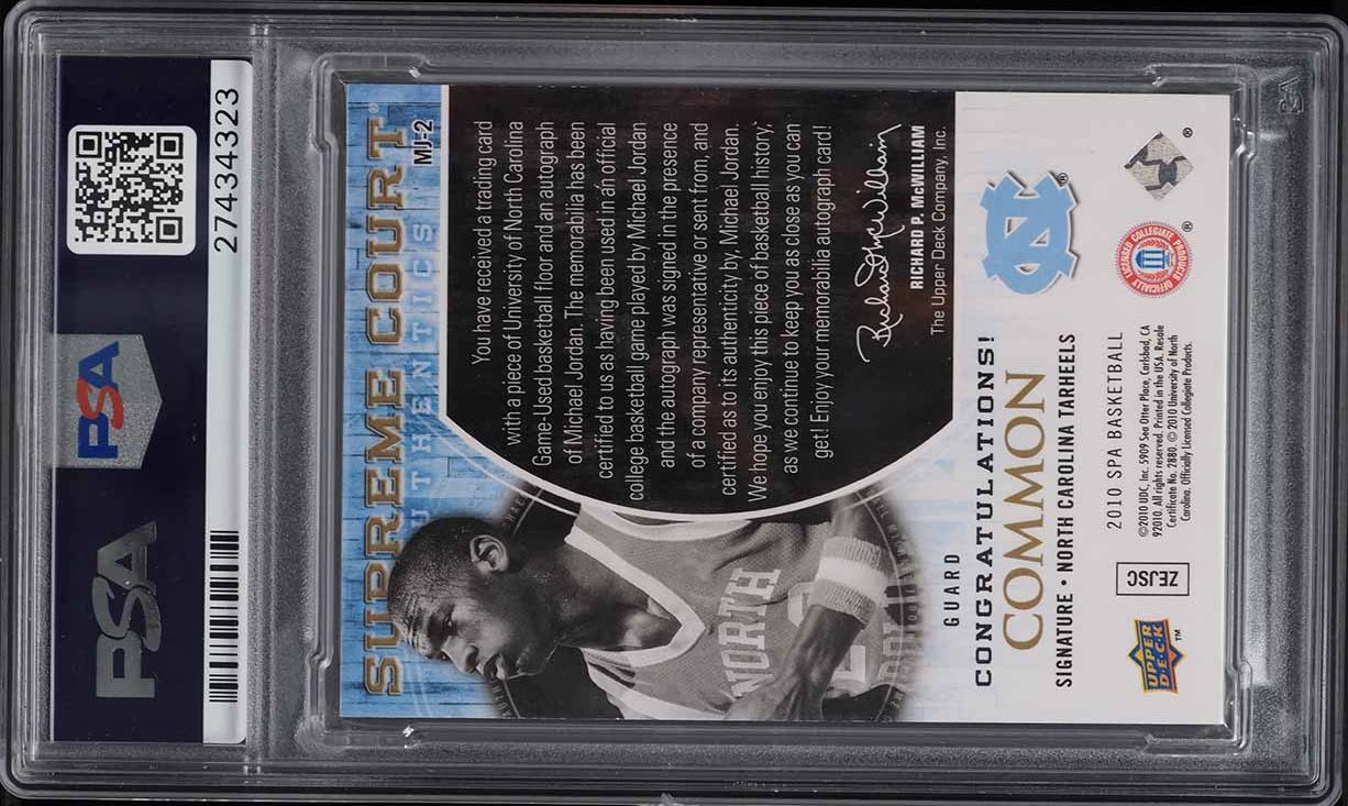 2010 SP Authentic Supreme Court Michael Jordan FLOOR AUTO 1/5 #MJ2 