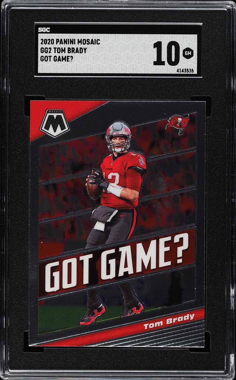 2020 Panini Mosaic Got Game? Tom Brady #GG2 SGC 10 GEM MINT