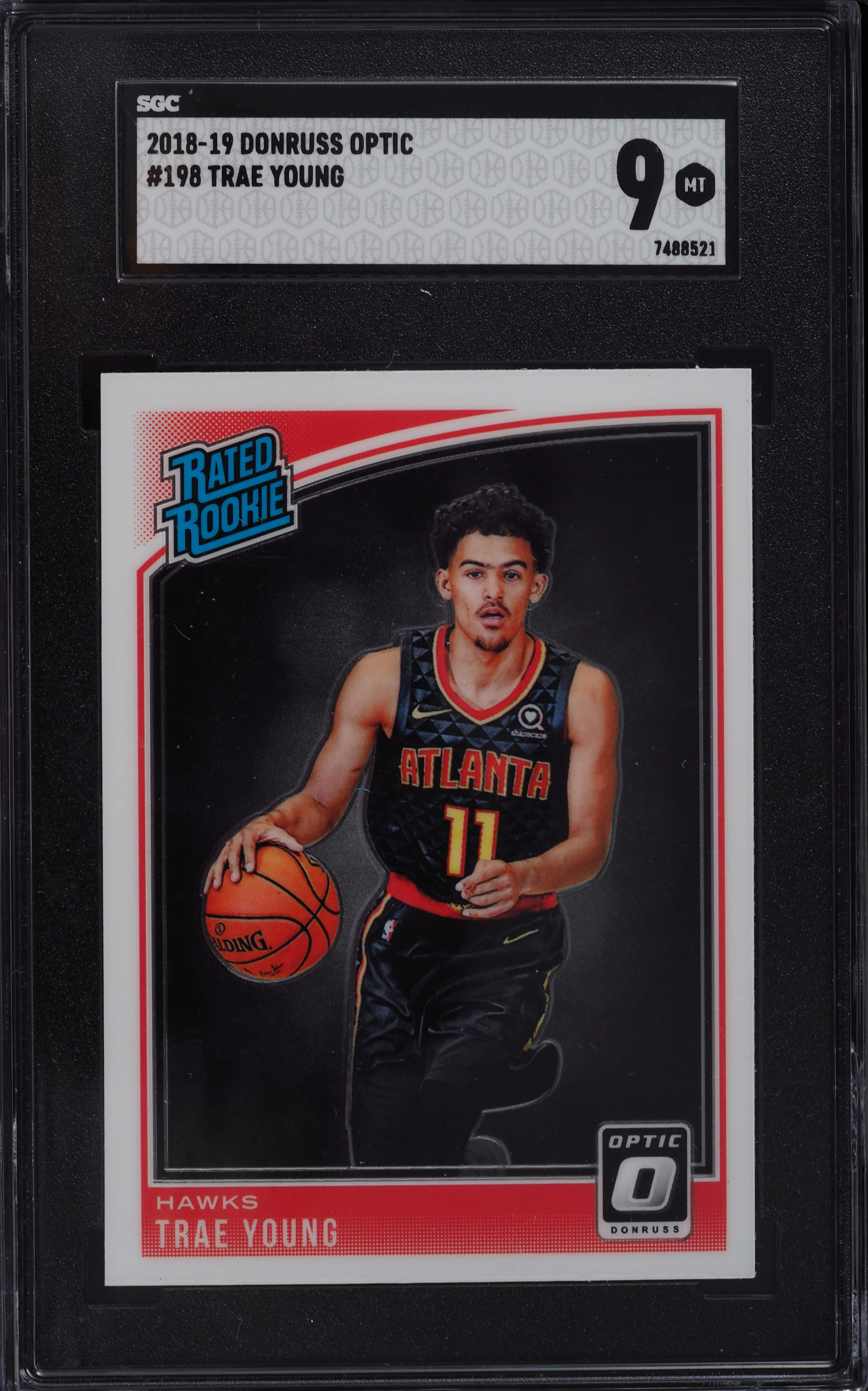2018 Donruss Optic Trae Young ROOKIE RC #198 SGC 9 MINT on