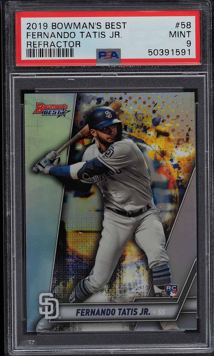 2019 Bowman's Best Refractor Fernando Tatis Jr. ROOKIE RC #58 PSA 9 MINT