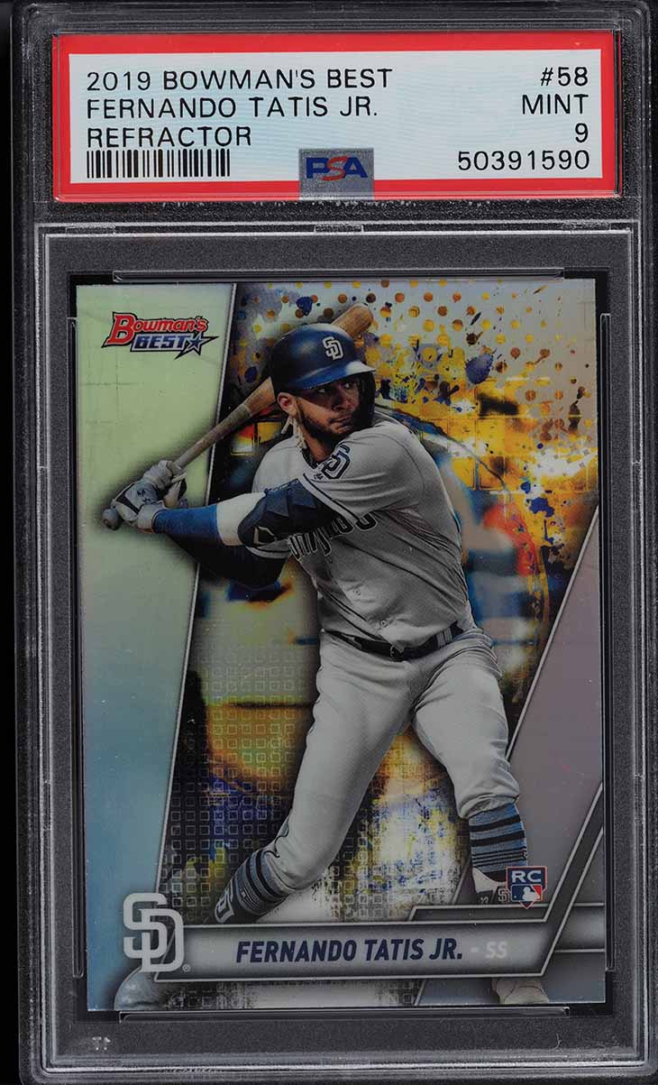 2019 Bowman's Best Refractor Fernando Tatis Jr. ROOKIE RC #58 PSA 9 MINT
