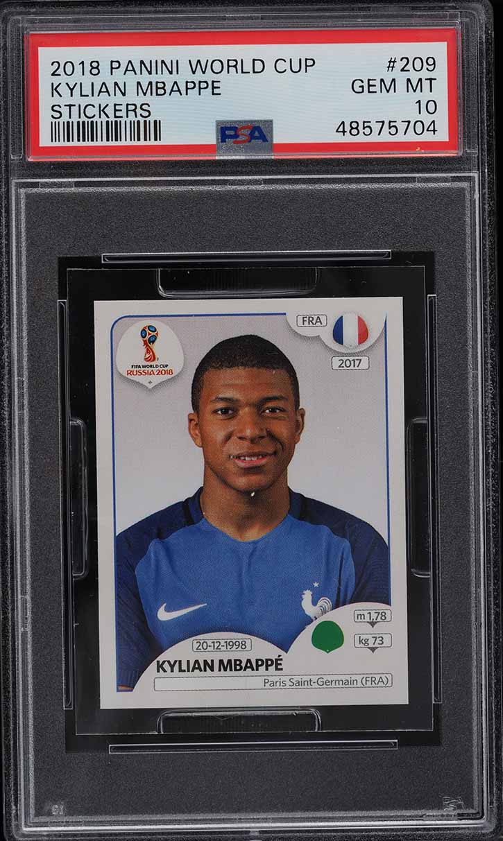 2018 Panini Prizm World Cup Green Orange Wave Kylian Mbappe ROOKIE