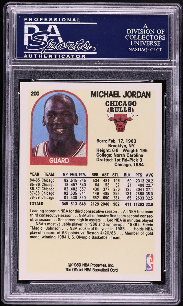 1989 Hoops Michael Jordan #200 PSA 10 GEM MINT