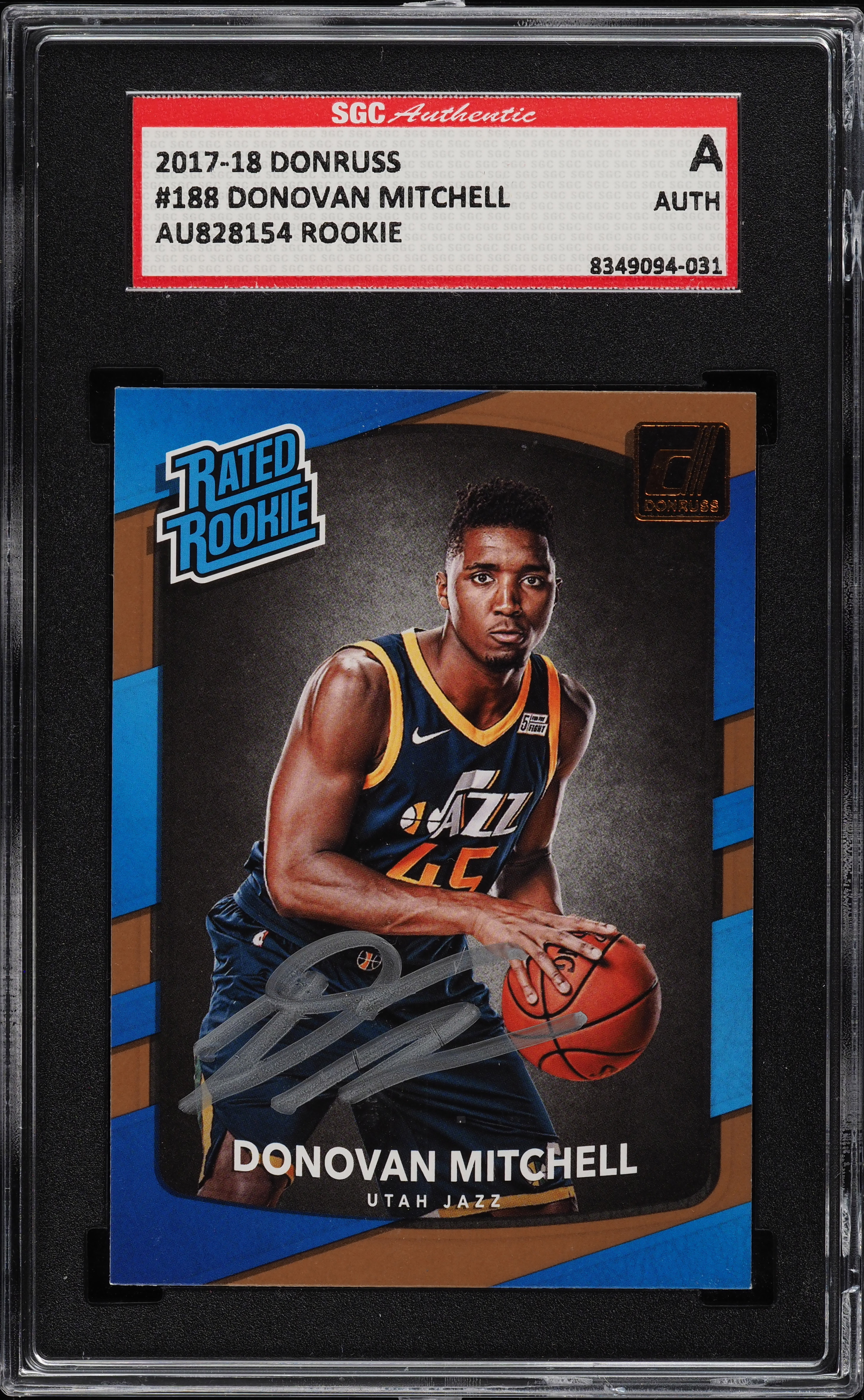 Donovan Mitchell rookie jsy auto /75シリ Donovan Mitchell rookie