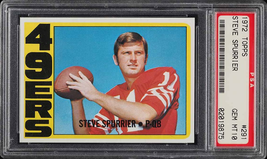 1972 Topps Football Steve Spurrier ROOKIE #291 PSA 10 GEM MINT
