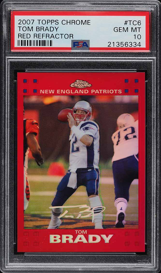 2007 Topps Chrome Red Refractor Tom Brady /139 #TC6 PSA 10 GEM MINT