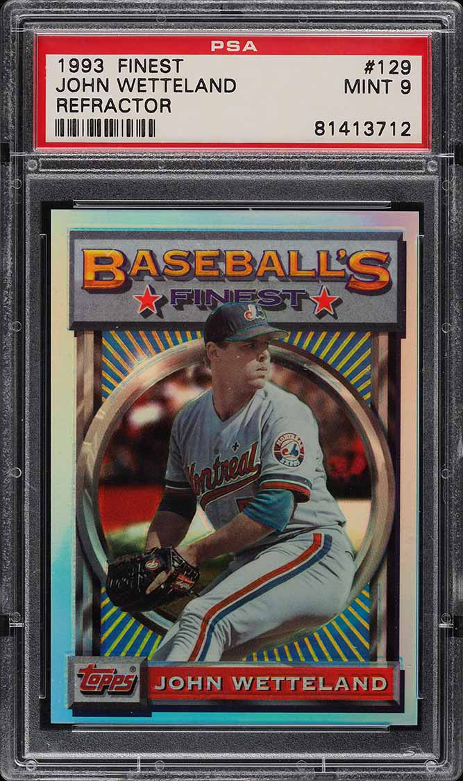 1993 Finest Refractor John Wetteland #129 PSA 9 MINT
