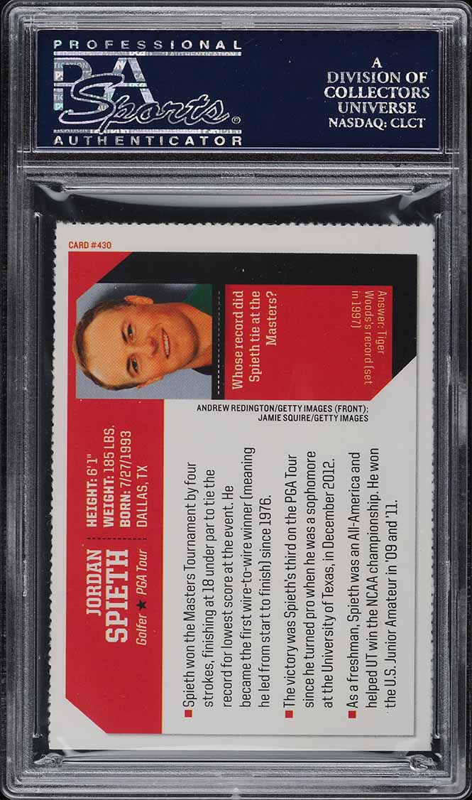 2015 Sports Illustrated For Kids Jordan Spieth ROOKIE #430 PSA 10 GEM MINT