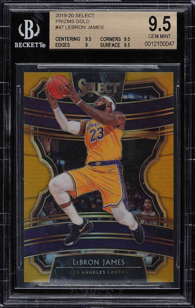 2019 Select Gold Prizm LeBron James /10 #47 BGS 9.5 GEM MINT