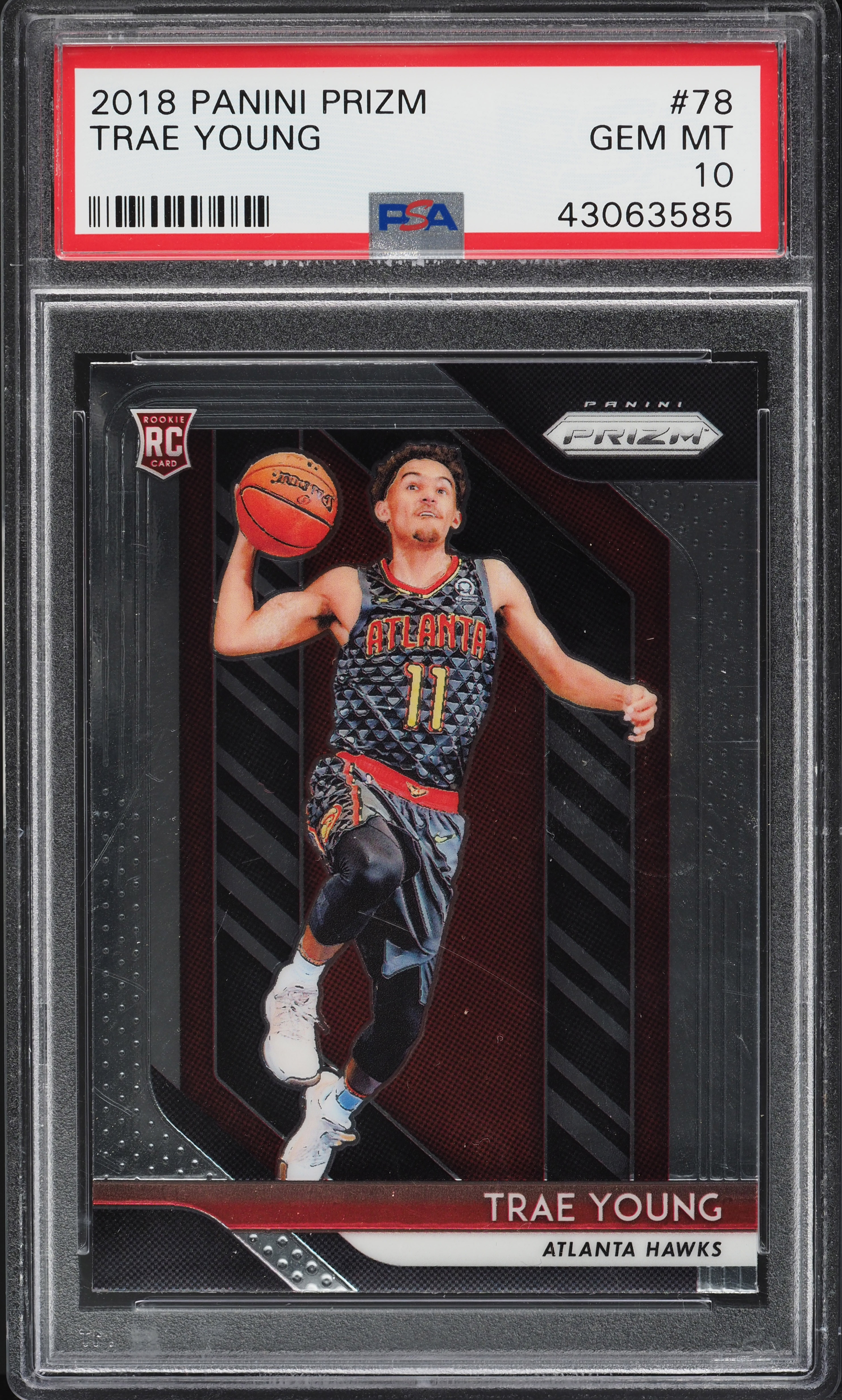 2018 Panini Prizm Trae Young ROOKIE #78 PSA 10 GEM MINT on