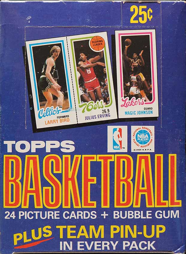 1980 Topps Basketball Wax Box, 36ct Packs, Magic Johnson Larry Bird ...