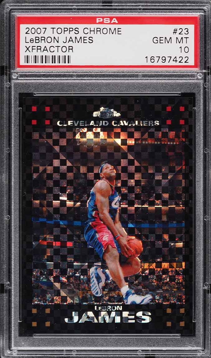2007 Topps Chrome Xfractor LeBron James /50 #23 PSA 10 GEM MINT on