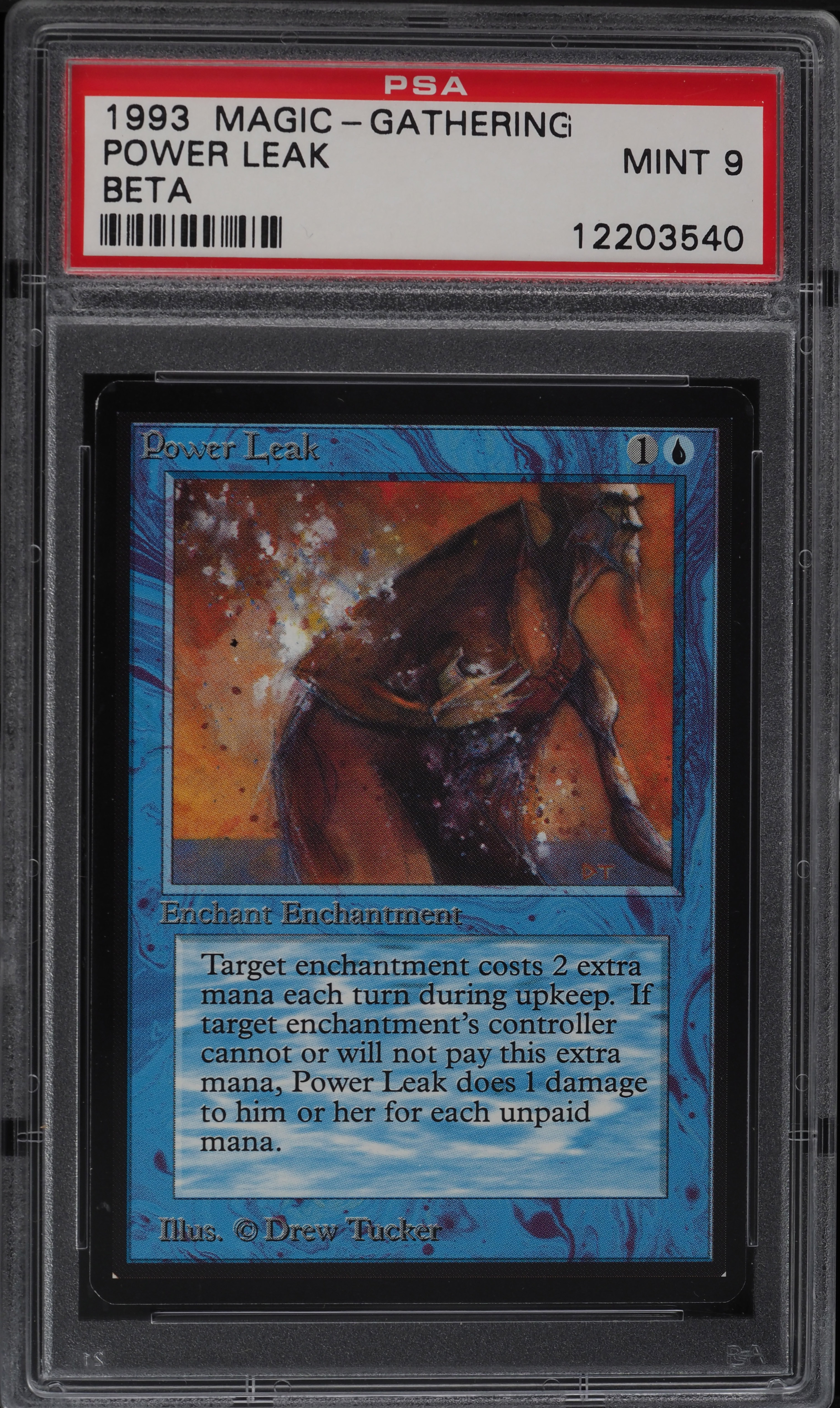 1993 Magic The Gathering MTG Beta Power Leak PSA 9 MINT on