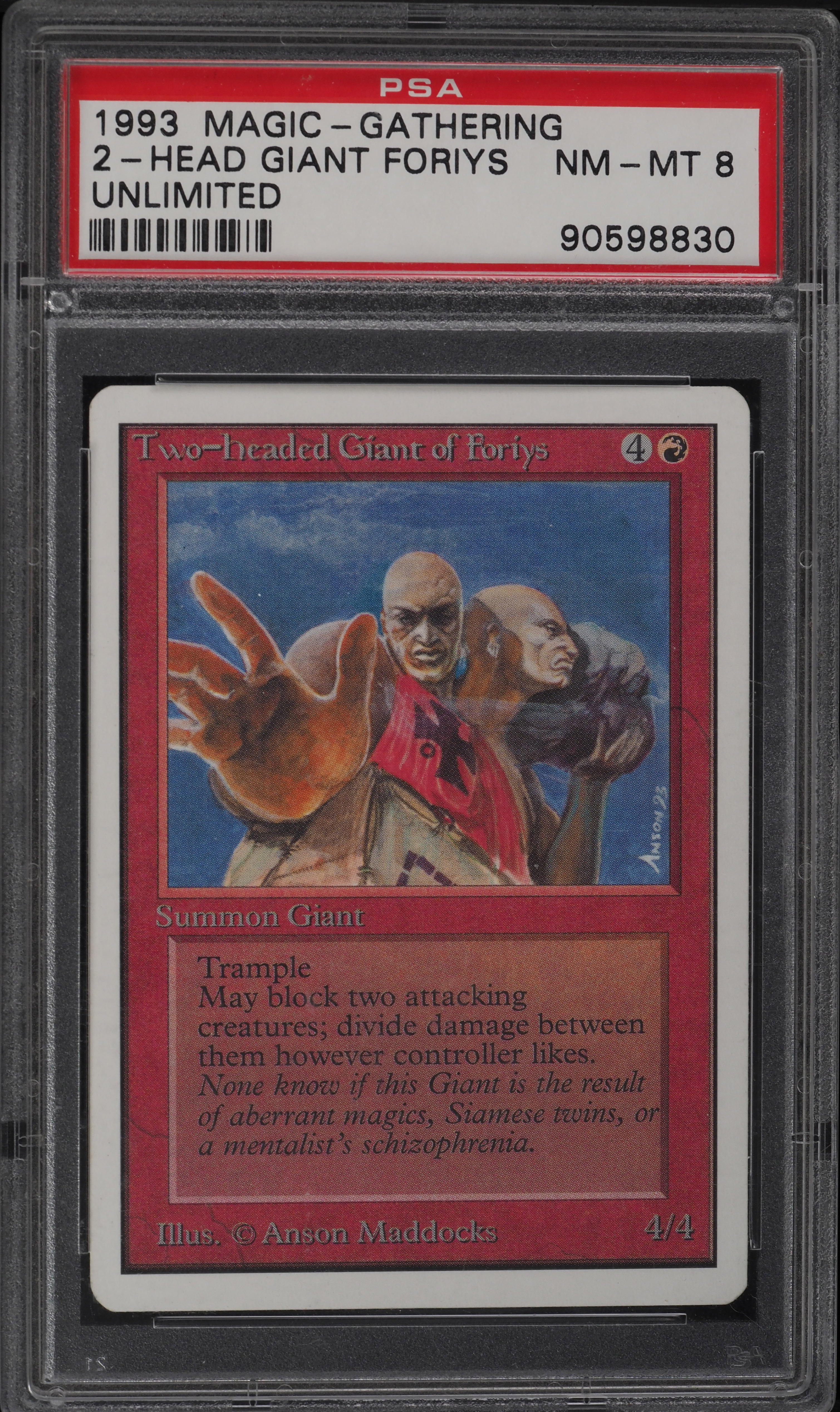 1993 Magic The Gathering MTG Unlimited Two-Head Giant Foriys R R