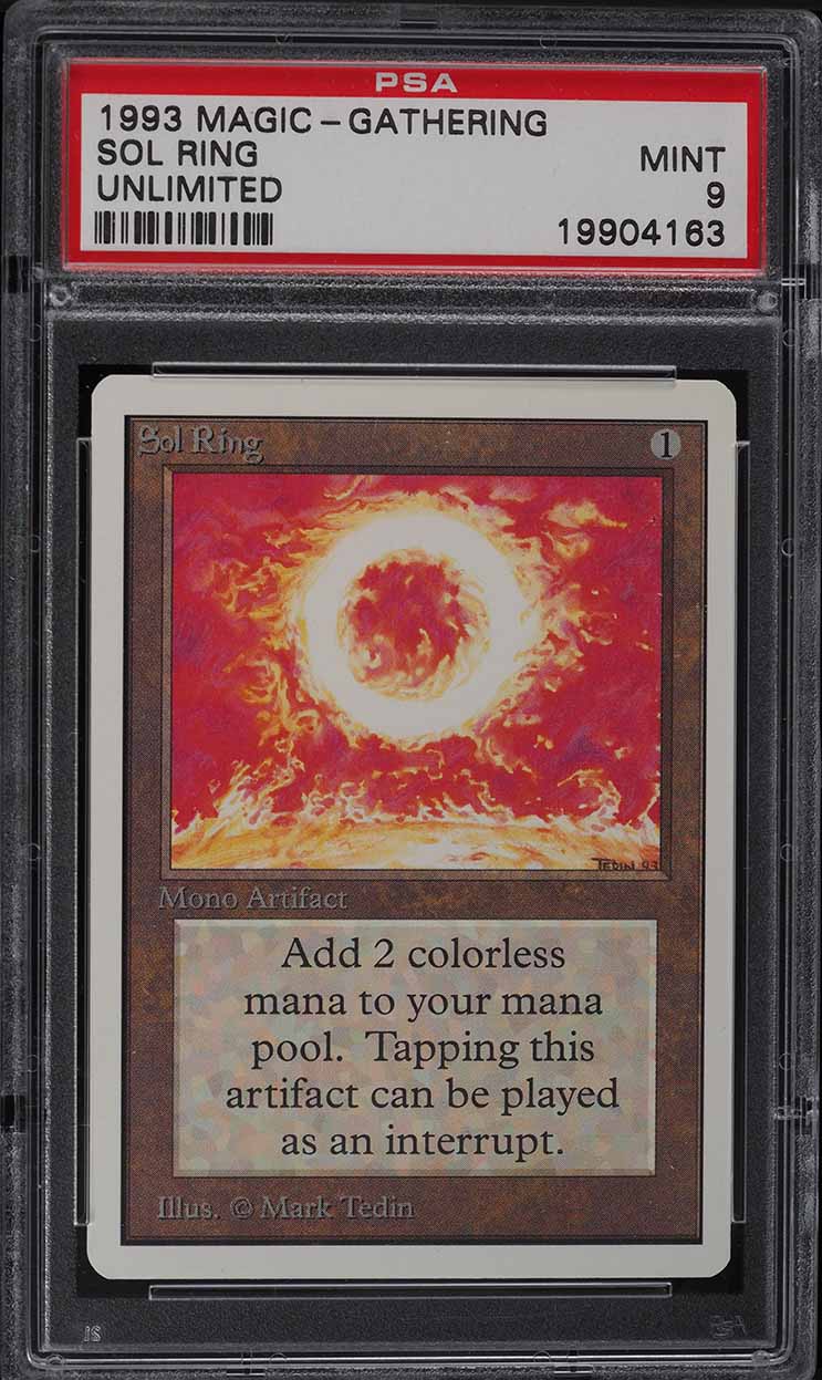 1993 Magic The Gathering MTG Unlimited Sol Ring PSA 9 MINT