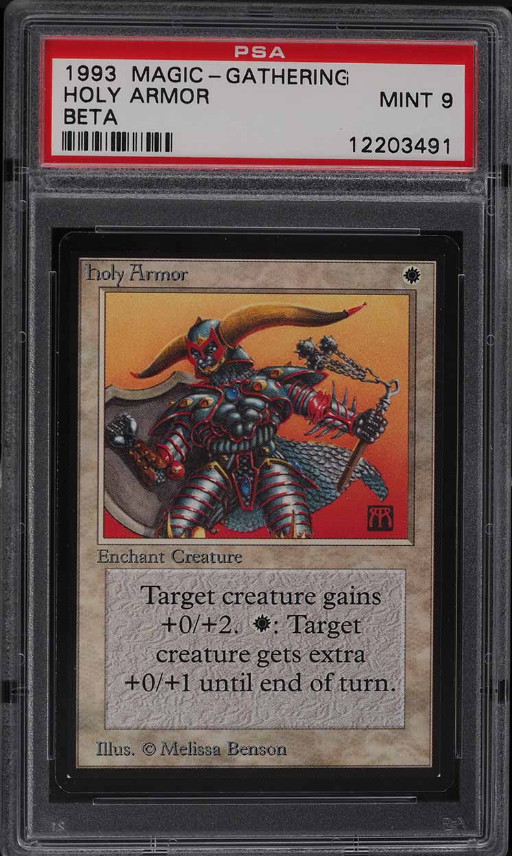 1993 Magic The Gathering MTG Beta Holy Armor PSA 9 MINT