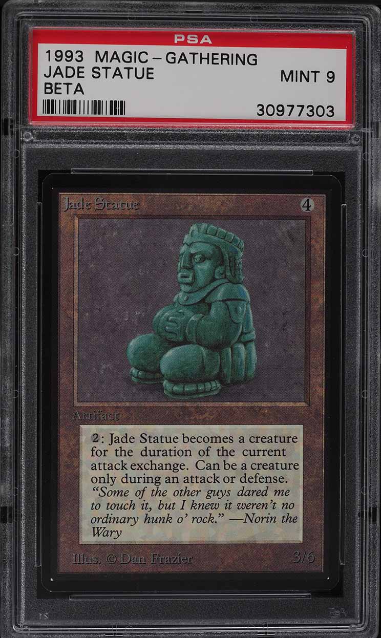 1993 Magic The Gathering MTG Beta Jade Statue PSA 9 MINT