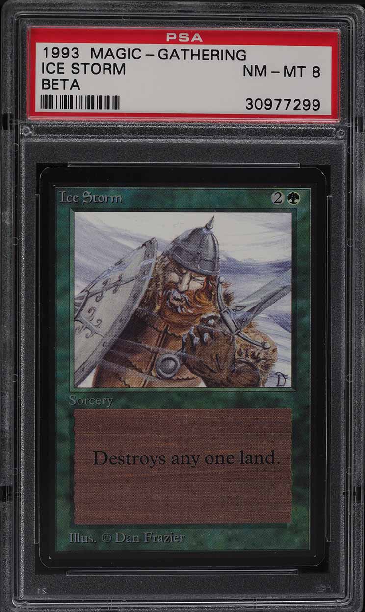 1993 Magic The Gathering MTG Beta Ice Storm PSA 8 NM-MT