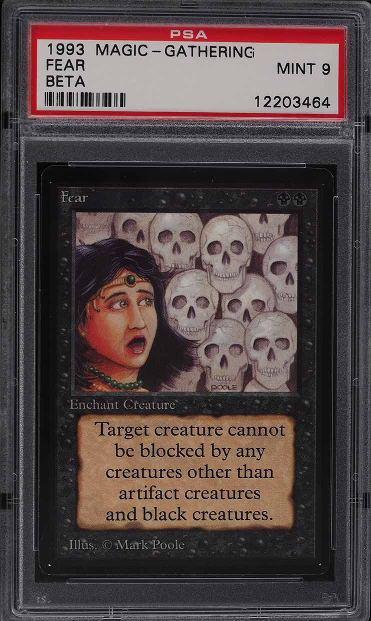 1993 Magic The Gathering MTG Beta Fear PSA 9 MINT