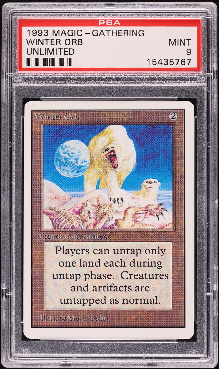 1993 Magic The Gathering MTG Unlimited Winter Orb R A PSA 9 MINT on  Fanatics Collect