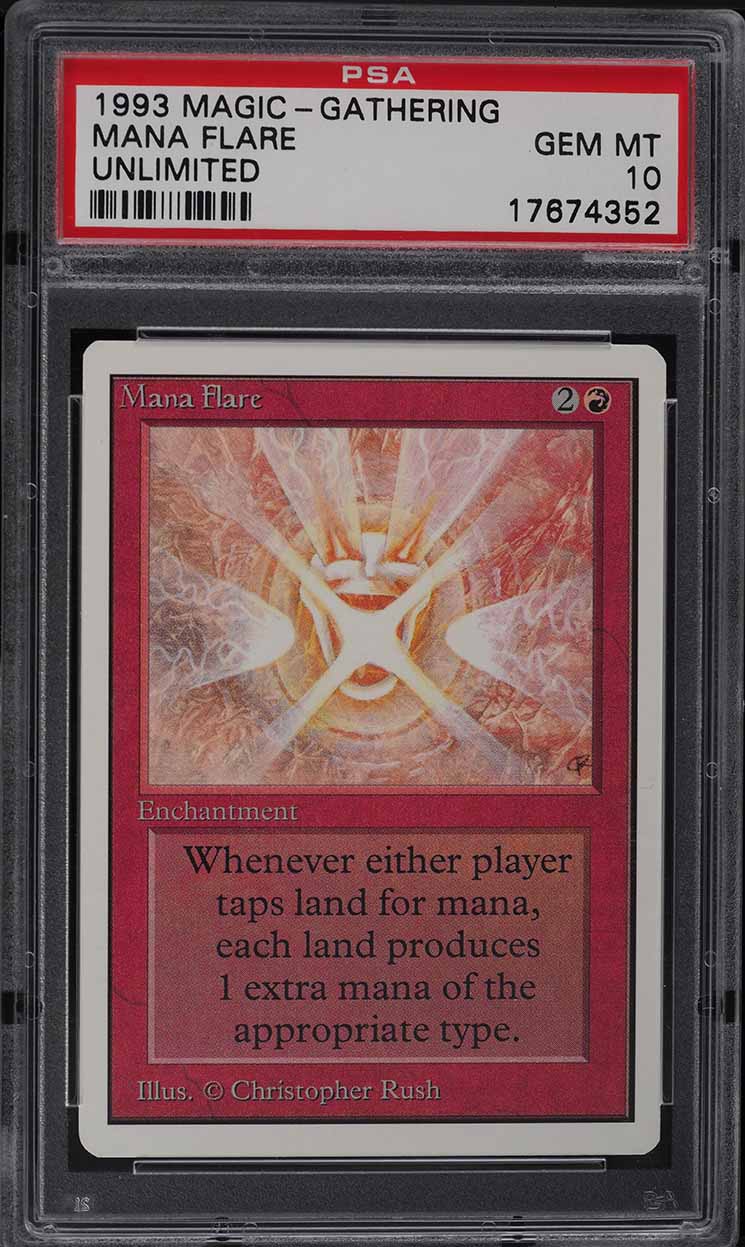 1993 Magic The Gathering MTG Unlimited Mana Flare R R PSA 10 GEM MINT