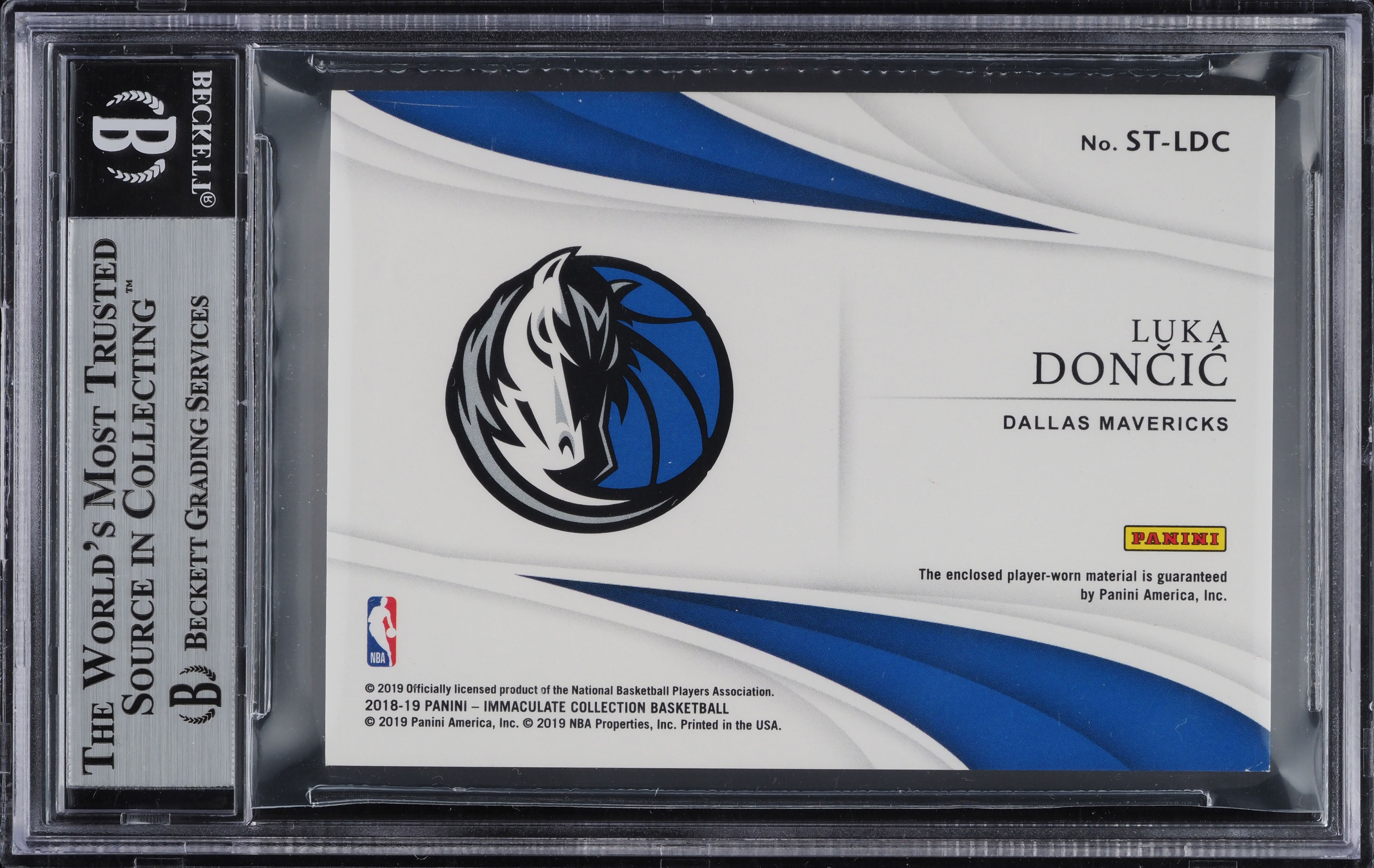 2018 Immaculate Collection The Standard Relics Luka Doncic RC