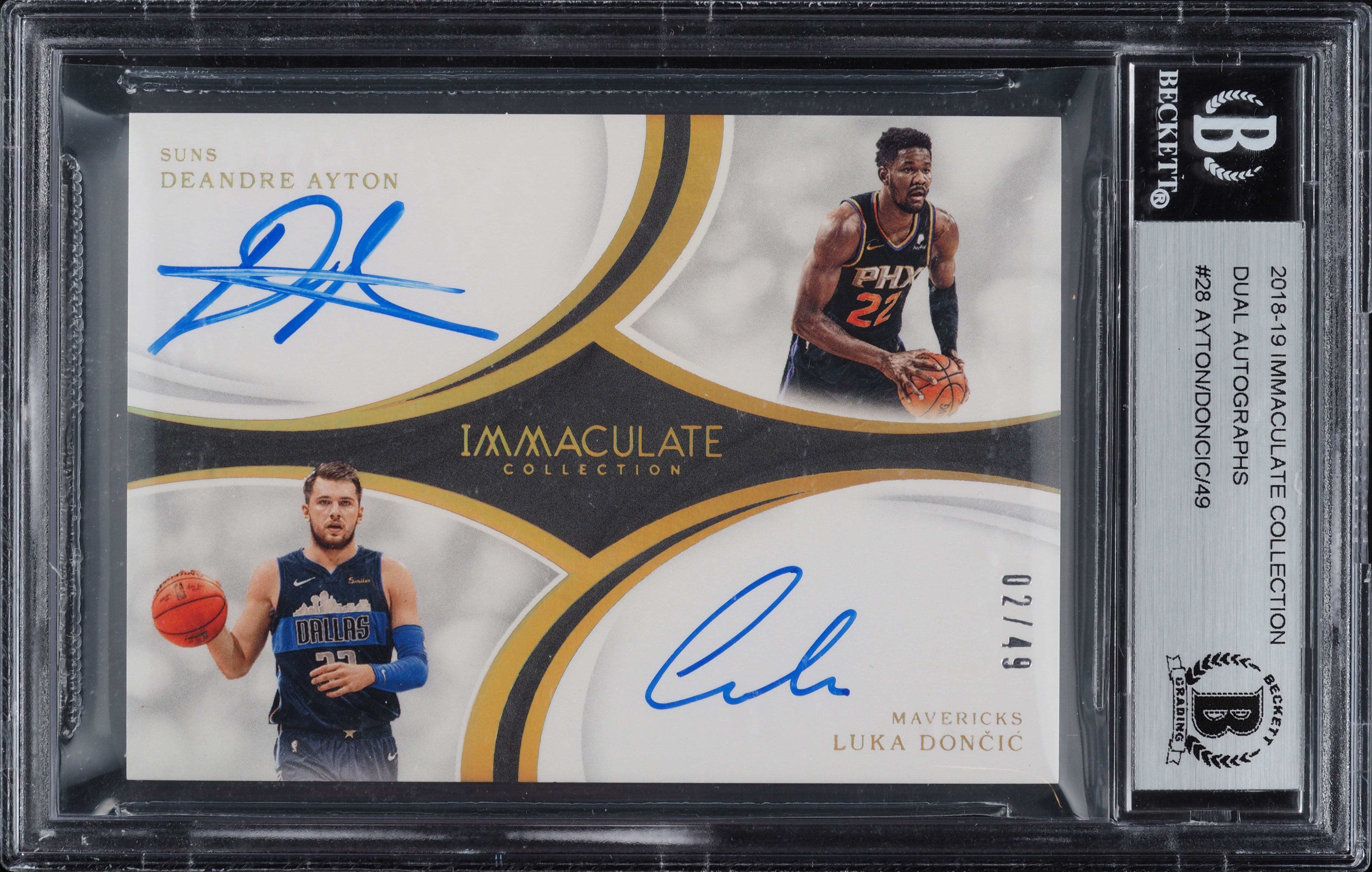 2018 Immaculate Collection Dual Ayton Luka Doncic RC AUTO /49 #DA