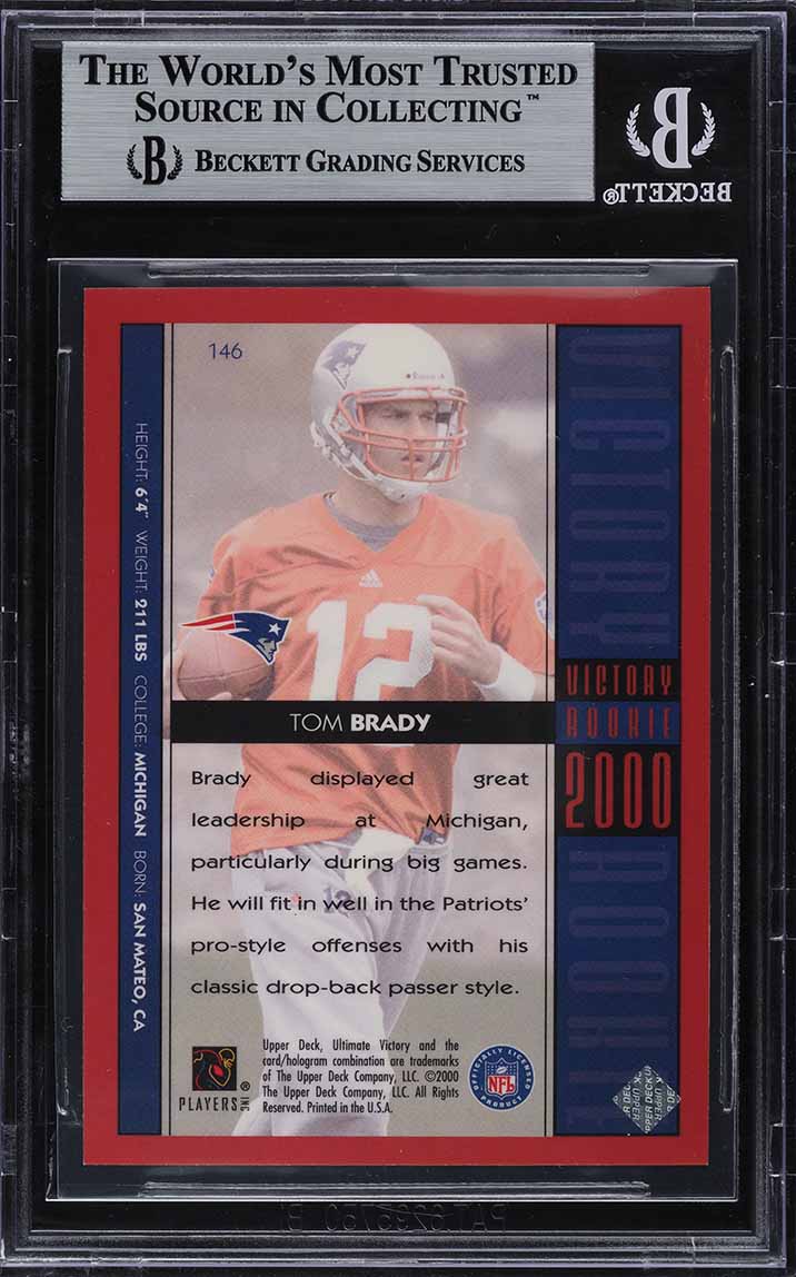 2000 Ultimate Victory Tom Brady ROOKIE /2000 #146 BGS 8.5 NM-MT+
