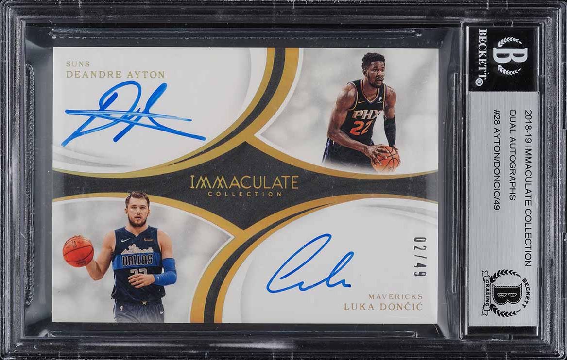 2018 Immaculate Collection Dual Ayton Luka Doncic RC AUTO /49 #DA