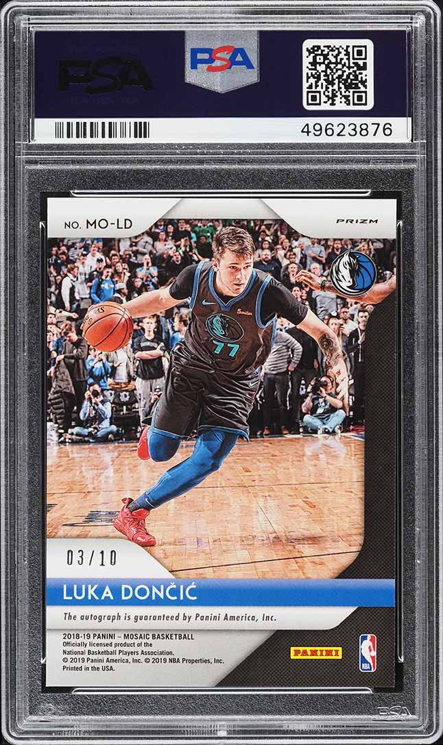 2018 Panini Prizm Mosaic Gold Luka Doncic ROOKIE AUTO /10 #MO-LD