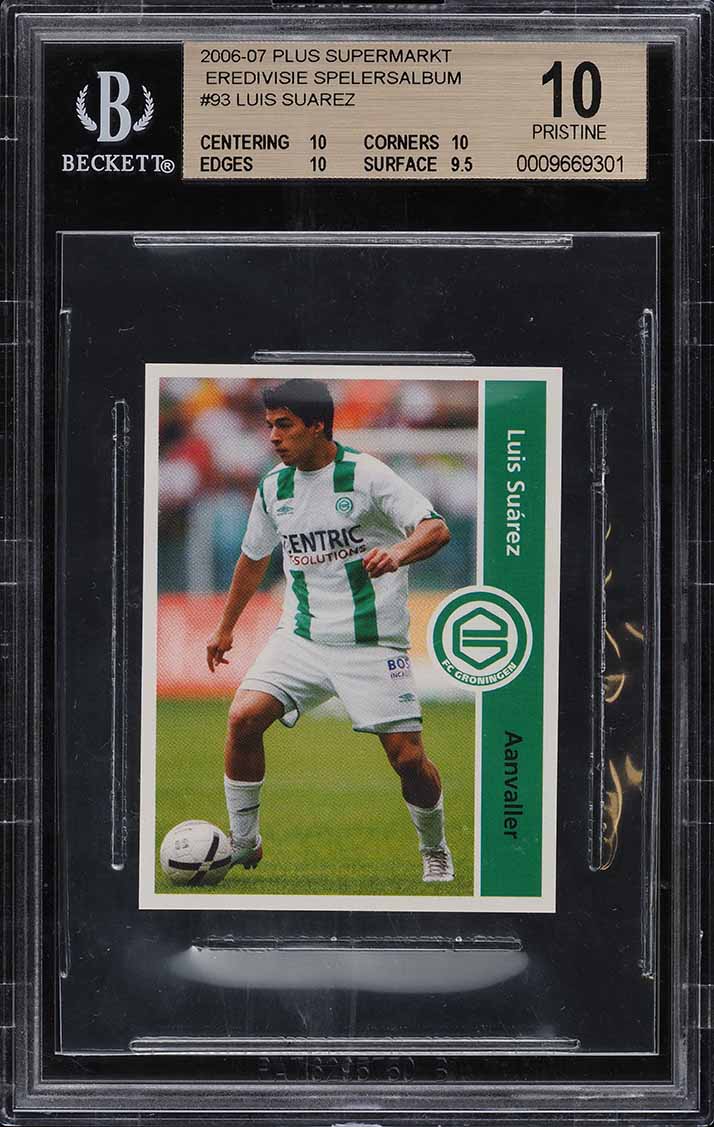 2006 Plus Supermarkt Eredivisie Spelersalbum Luis Suarez RC #93 BGS 10 PRISTINE