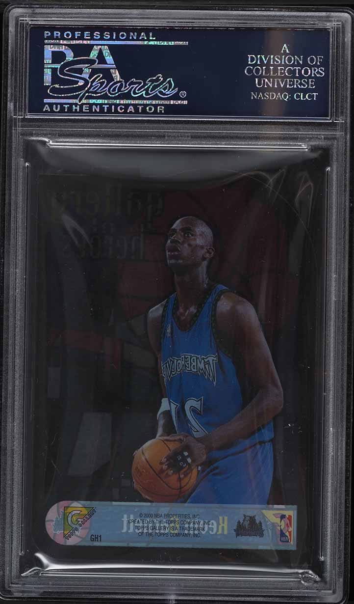 1999 Topps Gallery Gallery Of Heroes Kevin Garnett #GH1 PSA 9 MINT