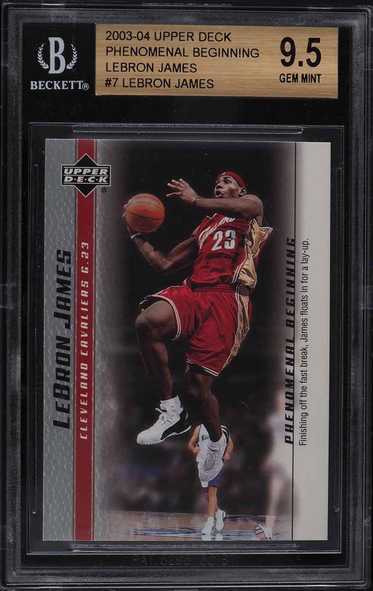 2003 Upper Deck Phenomenal Beginning LeBron James ROOKIE #7 BGS 9.5 GEM MINT