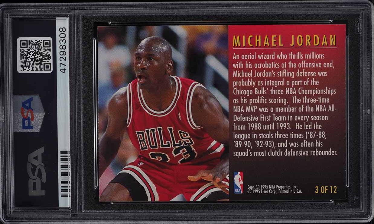1995 Fleer Total D Michael Jordan #3 PSA 8 NM-MT